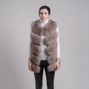 YY8006 高品質 本物の天然キツネの毛皮 レディース 冬用ベスト - Product Image 2