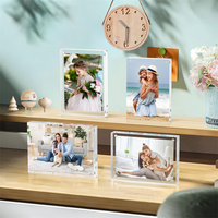 Cadre photo magnétique double face transparent en acrylique 4x6 imprimé UV pour affichage de photos et cartes sur table – Vente en gros