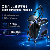 Pré-vente : Appareil d'épilation laser Alexandrite professionnel 755nm 1064nm à impulsions longues Nd Yag, fixe, médical, certifié CE