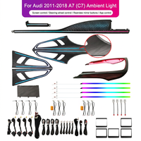 Éclairage LED intérieur amélioré ZX OEM pour Audi A7 C7 modèles 2011-2018, éclairage ambiant Symphony 64 couleurs, accessoires de garniture 12V