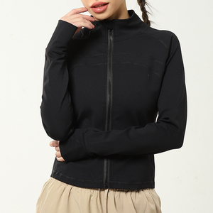 <span class=keywords><strong>Blazer</strong></span> moulant décontracté à col montant pour femmes Vêtements de fitness Manteau de sport à manches longues à séchage rapide pour femmes - Product Image 6