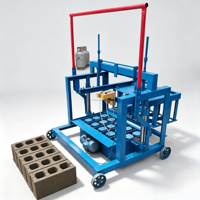 Machine à blocs mobiles automatique 4-45 avec moteur et roulement pour la fabrication de briques en béton et ciment, petite construction et pavage routier