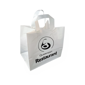 Sac à emporter de marque de magasin personnalisé avec poignée en plastique personnalisé avec boucle Emballage alimentaire pour restaurant - Product Image 1