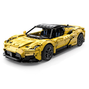 Rastar 93510 1:8 <span class=keywords><strong>Kit</strong></span> de construction de supercar en blocs avec direction fonctionnelle pour adultes, idéal pour l'affichage et comme cadeau - Product Image 1