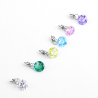 Pendentif en Titane ASTM F136 avec Zircon Cubique, Clou d'Oreille, Piercing Corporel pour Lèvre, Bijoux Personnalisés, Vente en Gros, Fournisseur OEM, Usine