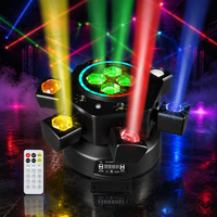 Projecteur laser mobile 150W pour scène DJ, éclairage RGBW 4-en-1, faisceau 6 bras, effet Bee-eye, pour discothèque/club/fête, stroboscope, télécommande DMX512