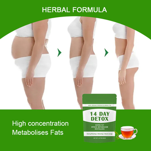 Té Desintoxicante Orgánico de 14 Días para Quemar Grasa Abdominal, Marca Privada, Té Herbal Chino Tradicional de Moringa para Adelgazar el Vientre, en Caja - Product Image 4
