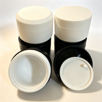 Pot de crème cosmétique de luxe blanc et noir, double couche, anti-lumière, vide, pour crème contour des yeux, emballage en PP