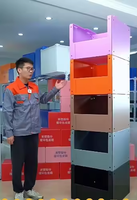 Boîte de rangement pour vêtements en entrepôt Poubelle de cueillette de vêtements empilable en plastique ondulé