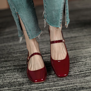Zapatos de Tacón Grueso y Medio para Mujer, Estilo Francés, Profesionales, Talla Grande, para Primavera - Product Image 3