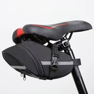 Bolsa para sillín de bicicleta, color azul, repelente al agua, con bolsillo para teléfono, almacenamiento en el asiento trasero para equipo de ciclismo - Product Image 3