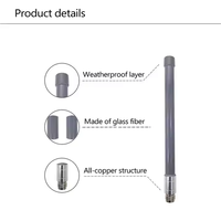 Module extérieur ZKT IP67 NB antenne 4G étanche pour la communication omnidirectionnelle en fibre de verre à hélium à large bande 698-2690MHz 3G 4G