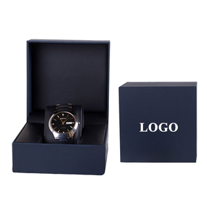 Đầy Đủ Màu Đen Biểu Tượng Tùy Chỉnh Người Đàn Ông Của Hộp Đồng Hồ Handmade Lưu Trữ Trường Hợp PU Da Đồng Hồ Bao Bì Hộp - Product Image 5