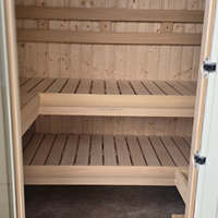 Cabine de sauna extérieure en cèdre rouge canadien pour 4 personnes, prix d'usine, prix de gros