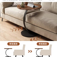 Table d'Appoint Moderne en Forme de C pour Canapé, Salon et Chambre à Coucher - Vente Chaude