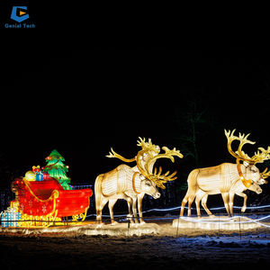 SGL059 إضاءة عيد الميلاد في الهواء الطلق فانوس حديقة الشتاء الديكور فانوس الرنة مع النقل - Product Image 3
