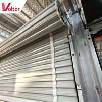 Porte enroulable manuelle en acier sur mesure pour conteneur d'expédition, unité de stockage, porte à enroulement pour la sécurité des maisons préfabriquées
