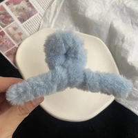Pince à cheveux Kawaii en fourrure, pince requin solide et duveteuse pour femmes et filles, accessoires coréens, décoration de fête W24-973