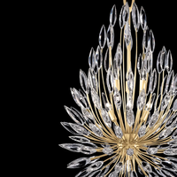Lustre moderne de luxe personnalisé en forme de feuille, structure en laiton avec pendentifs en cristal pour salon, chambre à coucher, décoration intérieure