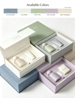 Boîte rigide écologique biodégradable pour coffret cadeau de soins de la peau, boîte d'emballage cosmétique personnalisable avec logo, boîte à fermeture magnétique