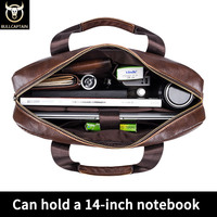 Sac à main pour ordinateur portable de 15 pouces en cuir véritable pour homme, sac à bandoulière, sacoche, sacoche de bureau, sac à main d'affaires