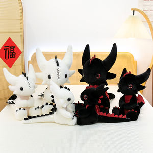 Nuovo Creativo Peluche Drago Volante Piccolo, Bambola Bianca e Nera, Cuscino Decorativo, Regalo, Giocattolo Animale Imbottito a Forma di Drago - Product Image 3