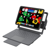 Clavier filaire USB-C robuste et étanche Ebits en TPU pour iPad 10,9 pouces/11 pouces/11e génération 2025 avec pavé tactile programmable et support de poignet