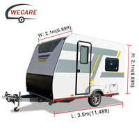 WECARE Remorque de camping familiale compacte, caravane tout-terrain australienne, caravane, camping-car tout-terrain, caravane à essieu simple