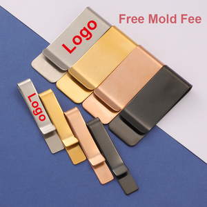 Clip de Metal en blanco de acero inoxidable <span class=keywords><strong>con</strong></span> logotipo grabado personalizado, billetera delgada para hombre, Clip de <span class=keywords><strong>dinero</strong></span>, Clips de <span class=keywords><strong>dinero</strong></span> de Metal en blanco dorado para efectivo - Product Image 2