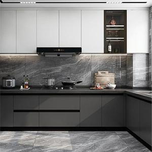 Armoires de cuisine modernes modulaires blanches à panneau plat brillant Meubles de cuisine modernes Designs de luxe - Product Image 1