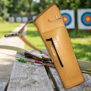 Quiver Archery OEM – Carquois de chasse 100 % cuir véritable entièrement personnalisé, modèle AQ-19158, 50 cm - Product Image 1