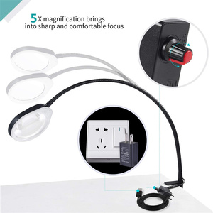 Loupe de table à LED avec bras extensible 3X 5X 8X 10X 20X pour lecture, réparation et soudure - Product Image 3