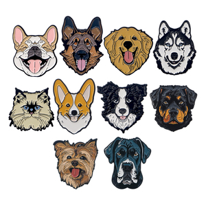 10 Design 3.5Cm Hoge Kwaliteit Dier Hond En Kat Metalen Cloisonne Badge Spelden Metalen Ambacht Voor Rugzak Doek Decoratie - Product Image 1