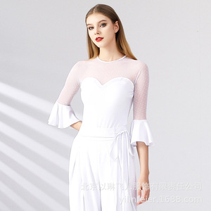 Ylf186 licou robe de danse latine adulte vêtements de danse latine robe de pratique d'été Rumba Samba <span class=keywords><strong>Salsa</strong></span> vêtements de danse - Product Image 1