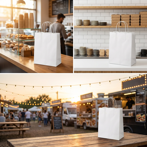 Bolsas de Papel al por Mayor con Asa, Bolsas de Papel para Compras Impresas Personalizadas con su Propio Logotipo - Product Image 4