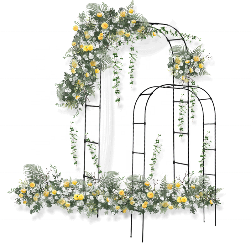 Hot Sale garden arch trellis with iron metal pvc plastic teel for outdoor wedding arbor
