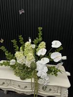 Guirlande florale suspendue Top Tulip Green Ball 60cm Shell, Arche en corne blanche, Guirlande florale Fuchsia, Fleurs pour arche florale pour décorations de table de mariage