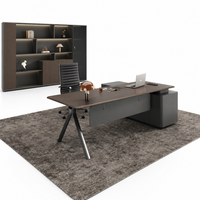 Table de maître moderne et durable - Film imitation bois polymère avec boîte à câbles multifonctionnelle et plateau écologique