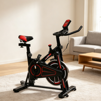 Vélo de spinning d'intérieur avec coussin moelleux, volant d'inertie 4kg 6kg et frein à friction, équipement d'exercice