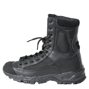 Botas Tácticas de Senderismo de Cuero de Ante Vacuno Extra Ligeras y Duraderas, Color Negro Arena, Altura al Tobillo, Forro de Malla, Suela de Goma, para Verano e Invierno - Product Image 1