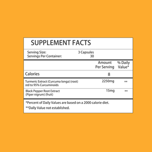 Capsules d'extrait de curcuma en gros avec extrait de racine de poivre noir pour soutenir la santé des articulations, 95 % curcuminoïdes - Product Image 2