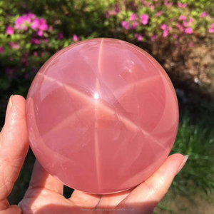 Venta caliente bolas <span class=keywords><strong>de</strong></span> <span class=keywords><strong>esfera</strong></span> <span class=keywords><strong>de</strong></span> cristal <span class=keywords><strong>de</strong></span> cuarzo rosa rosa natural con <span class=keywords><strong>luz</strong></span> <span class=keywords><strong>de</strong></span> estrella - Product Image 4
