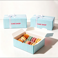 Boîte en carton incurvée à faible MOQ pour boulangerie, impression personnalisée pour café, donuts, gâteaux, desserts, vente en gros