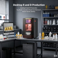 Printer 3D DLP DN200 Industri Baru Ukuran Cetak 192*108*120mm Sumber Cahaya 2K 405nm untuk Pencetakan Model Gigi, Perhiasan, Medis, dan Mainan