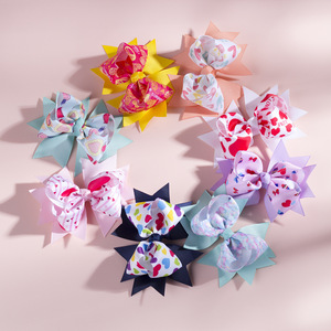 Noeuds pour cheveux pour bébés filles, grand nœud en ruban de 4,5 pouces avec décoration en <span class=keywords><strong>strass</strong></span> brillant, pinces à cheveux, couleurs bonbons sucrées, barrettes - Product Image 4