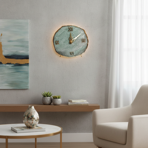 Luxury Handmade Resin <b>Wall</b> <b>Clock</b> Modern Waterproof Oversized Night Light Battery Powered Easter Wedding Retirement Ramadan Home - Product Image 3
