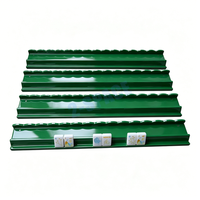Ensemble de support de mahjong en bois laqué de qualité supérieure de 20 pouces, bord festonné vert, finition brillante, support de pousseur de mahjong de 20 pouces