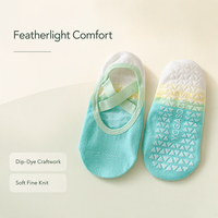Chaussettes de yoga pour femmes, légères, confortables, invisibles, style bande élastique, effet teinture par immersion similaire