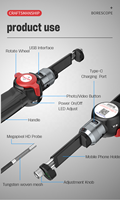 Ralcam Factory Sideview Borescope ODM OEM 2 cara kamera ular 360 derajat IP67 Android dan IOS 8.5MM artikulasi endoskopi mobil