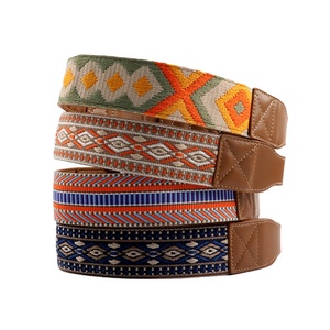 Conjunto de Collar y Correa para Perro de Nailon Personalizado de Moda de Lujo con Hebilla de Bronce - Product Image 2